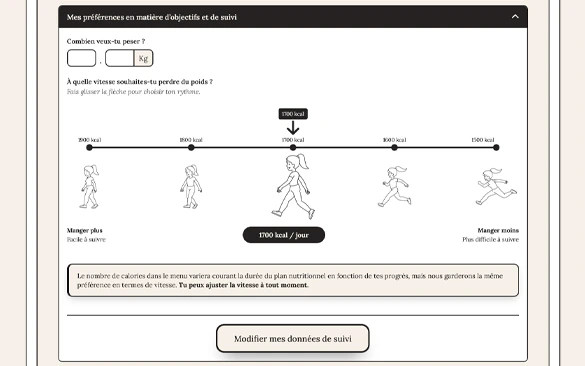 Développement application nutrition avec compte utilisateur pour BloodyMe