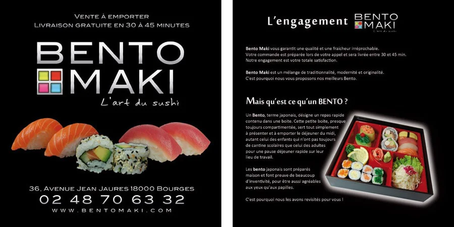 Création dépliant : Bento Maki