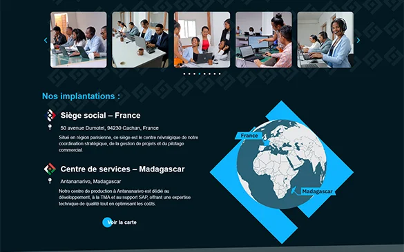 Création site internet : SAPERP Solutions