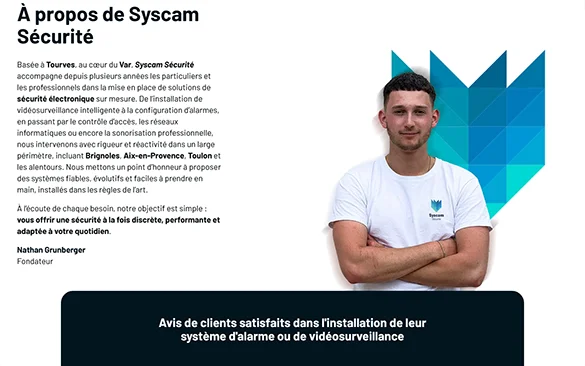 Création site internet : Syscam Sécurité