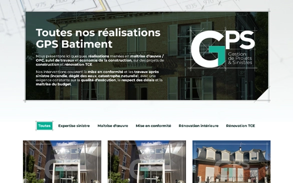 Création site web WordPress pour GPS Bâtiment