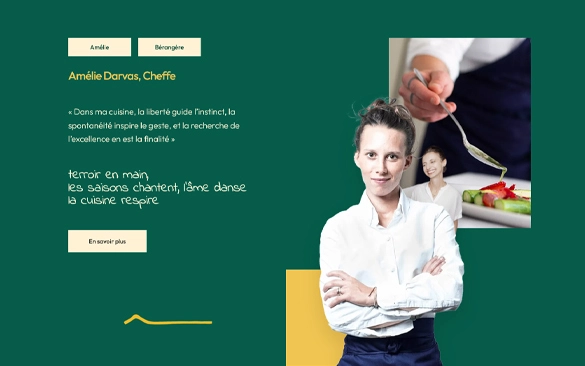 Création site web restaurant gastronomique pour Restaurant Âme