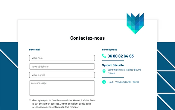 Création site web : Syscam Sécurité