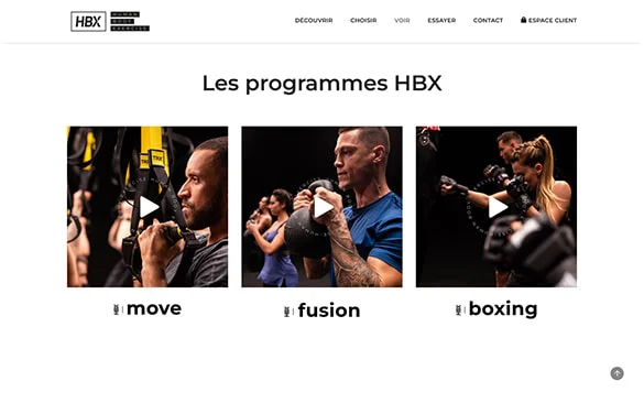 Refonte site internet : HBX Training